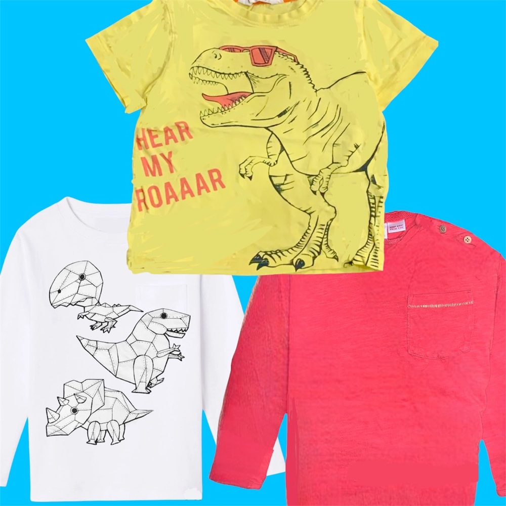 3 Shirts Zara Gap H&M Graphic TShirts Kids Baby Boys Girls Toddler Gift